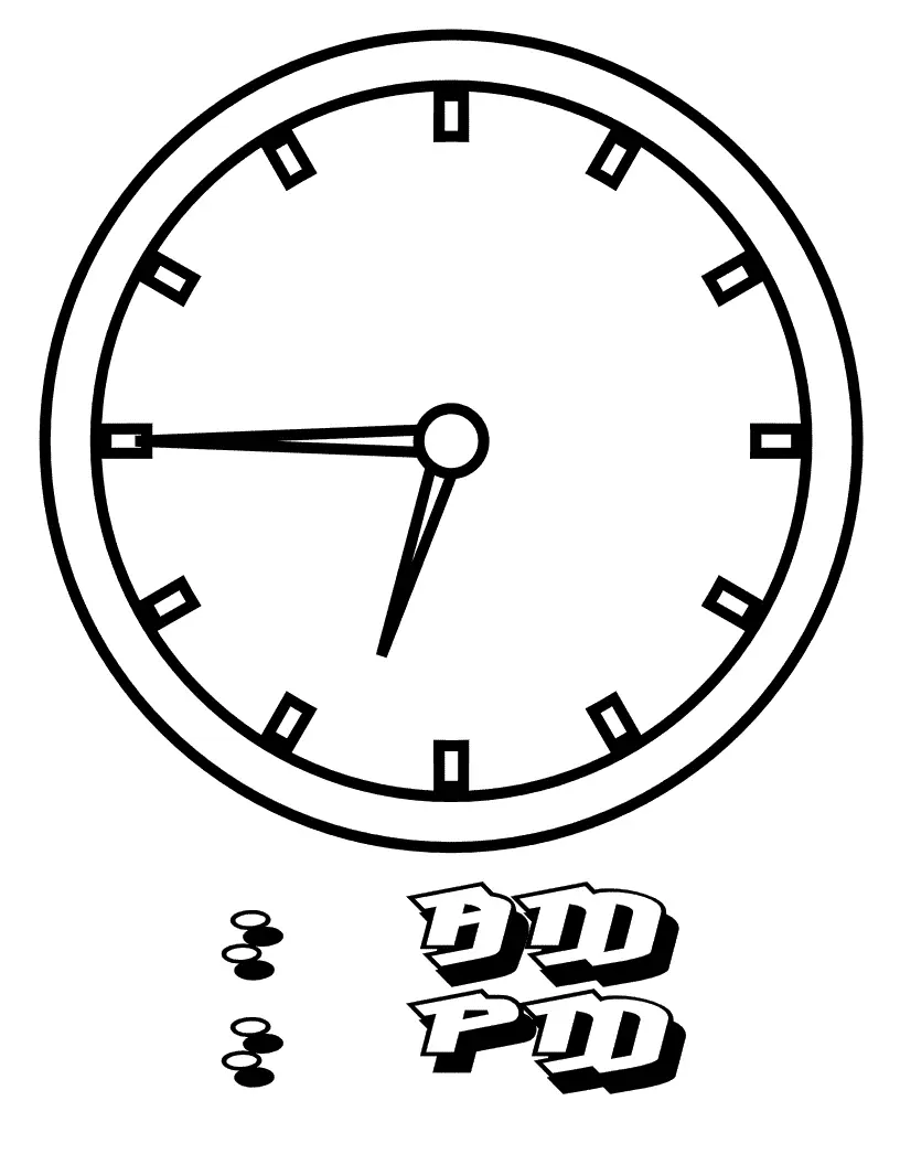 Clock Coloring Pages 59