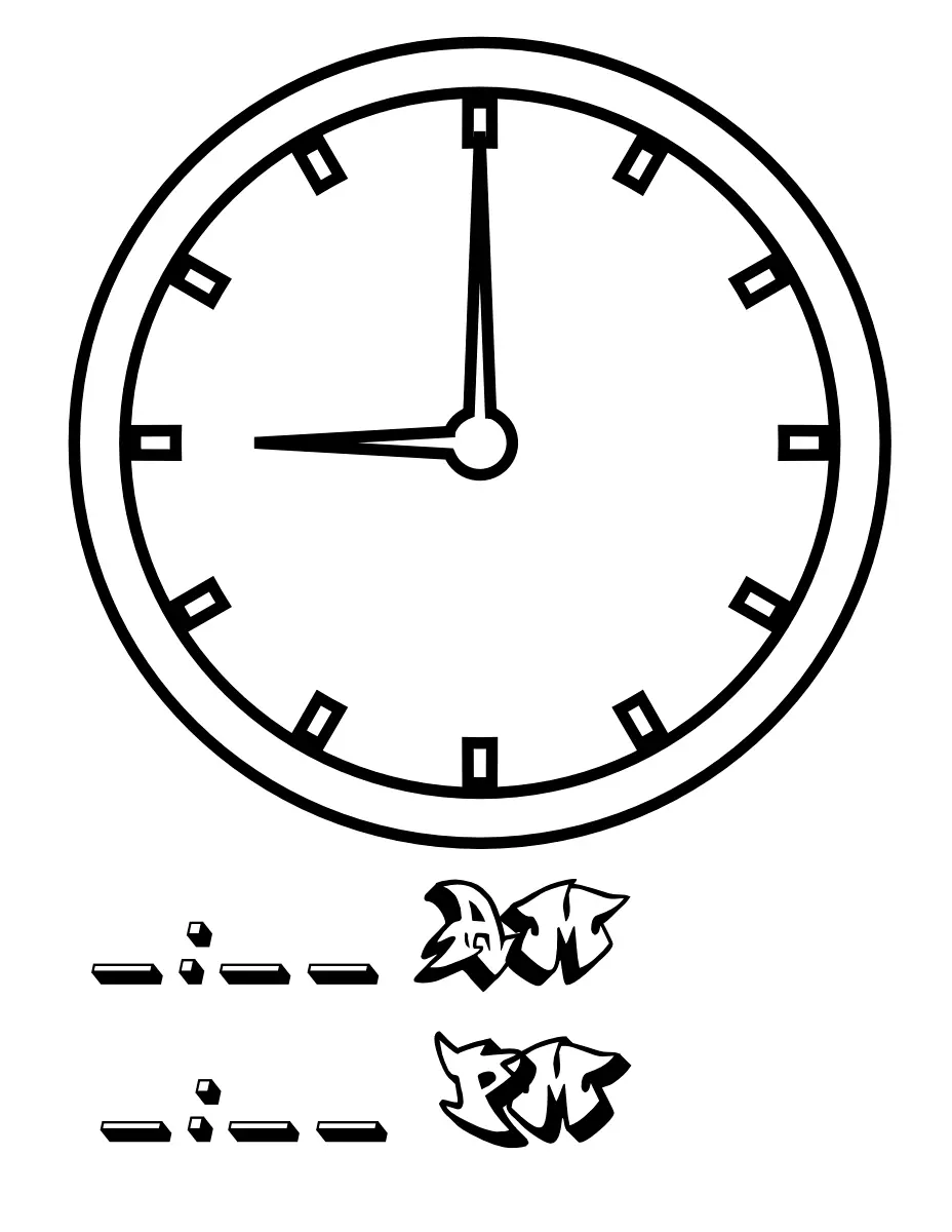 Clock Coloring Pages 73
