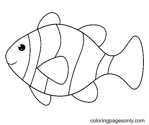 Desenhos de Peixe-Palhaco Para Colorir 1