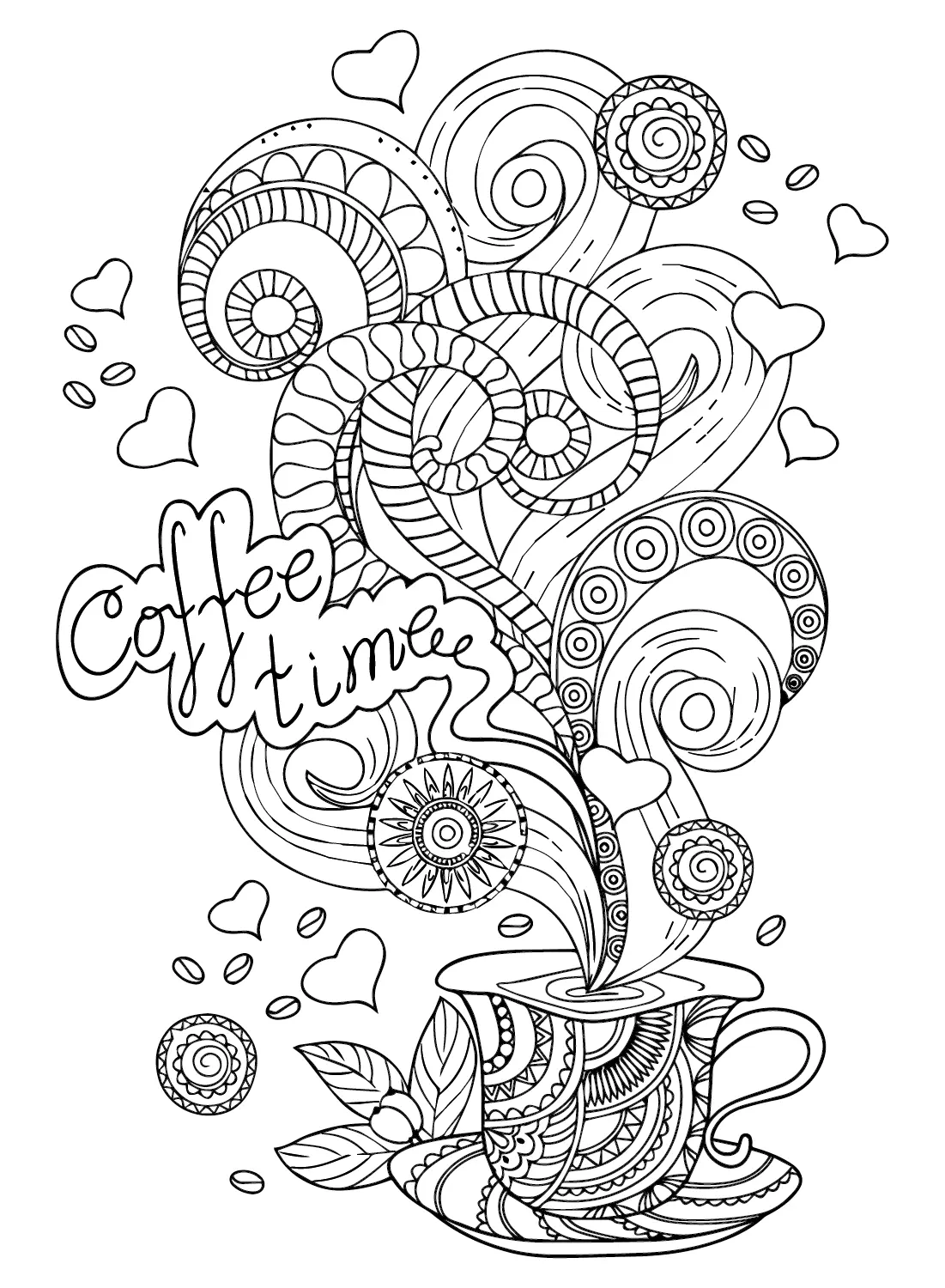 Kaffe Ausmalbilder 21