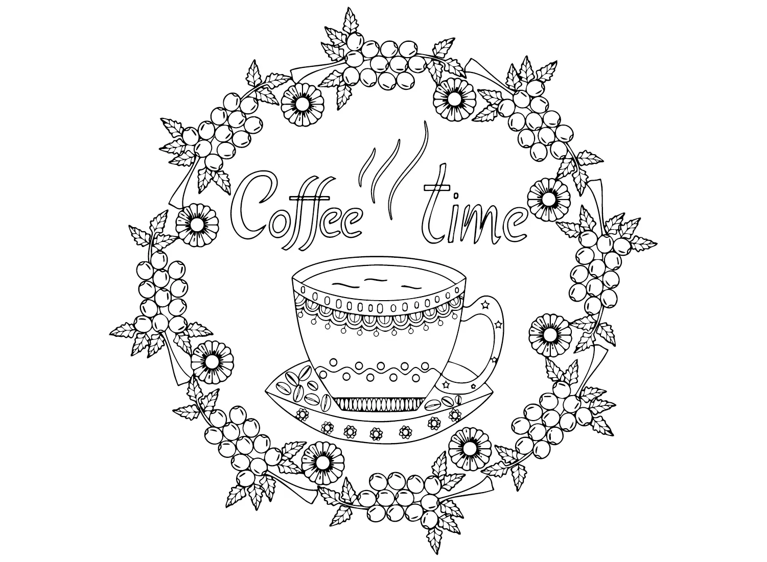 Cafe Para Colorear 23