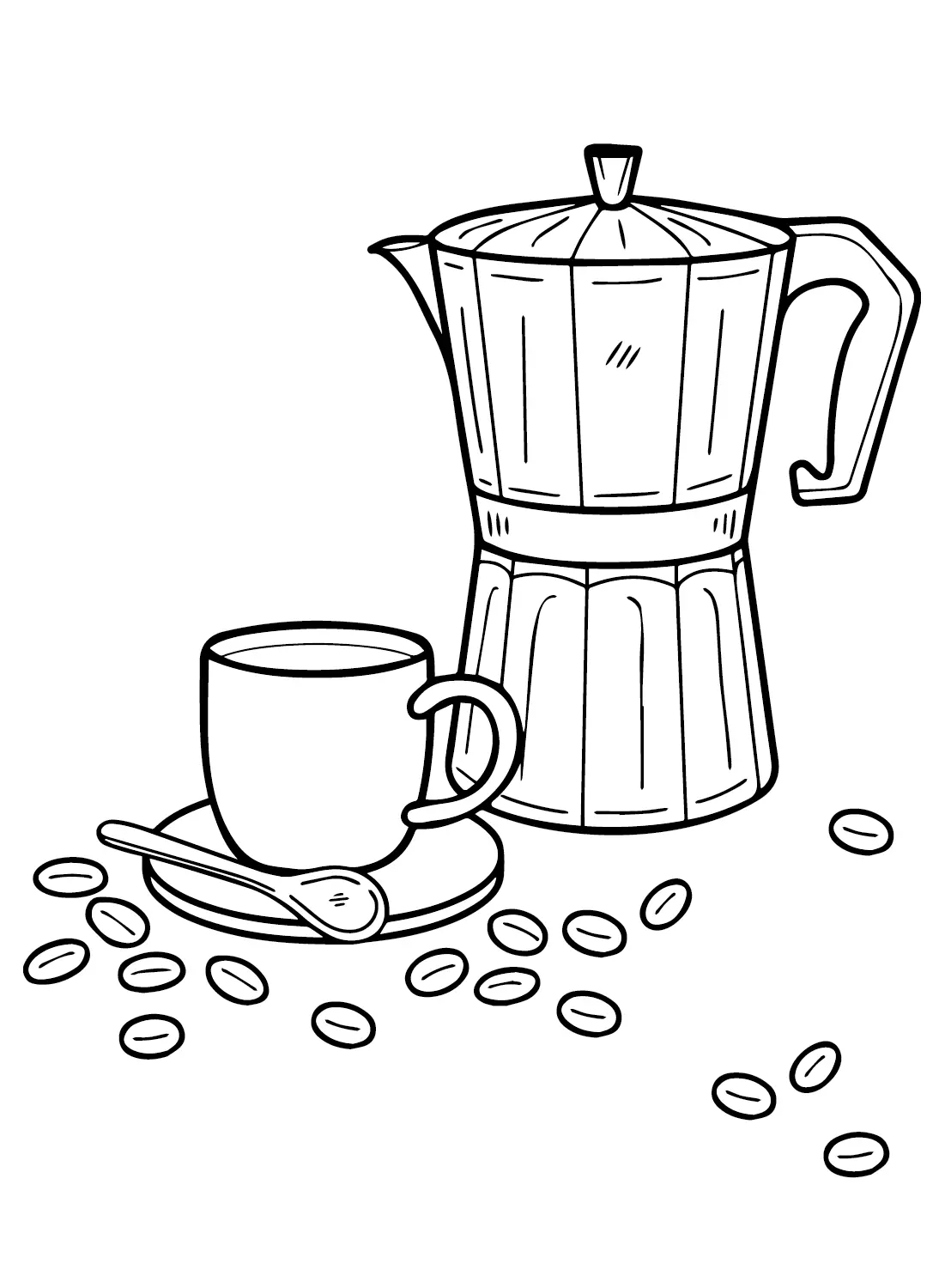 Cafe Para Colorear 8