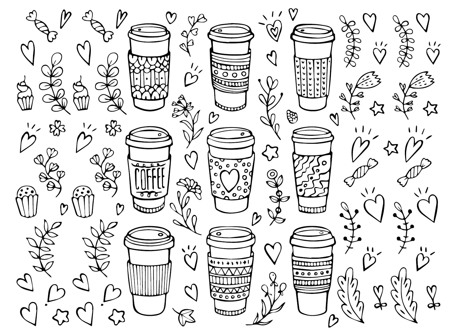 Kaffe Ausmalbilder 9