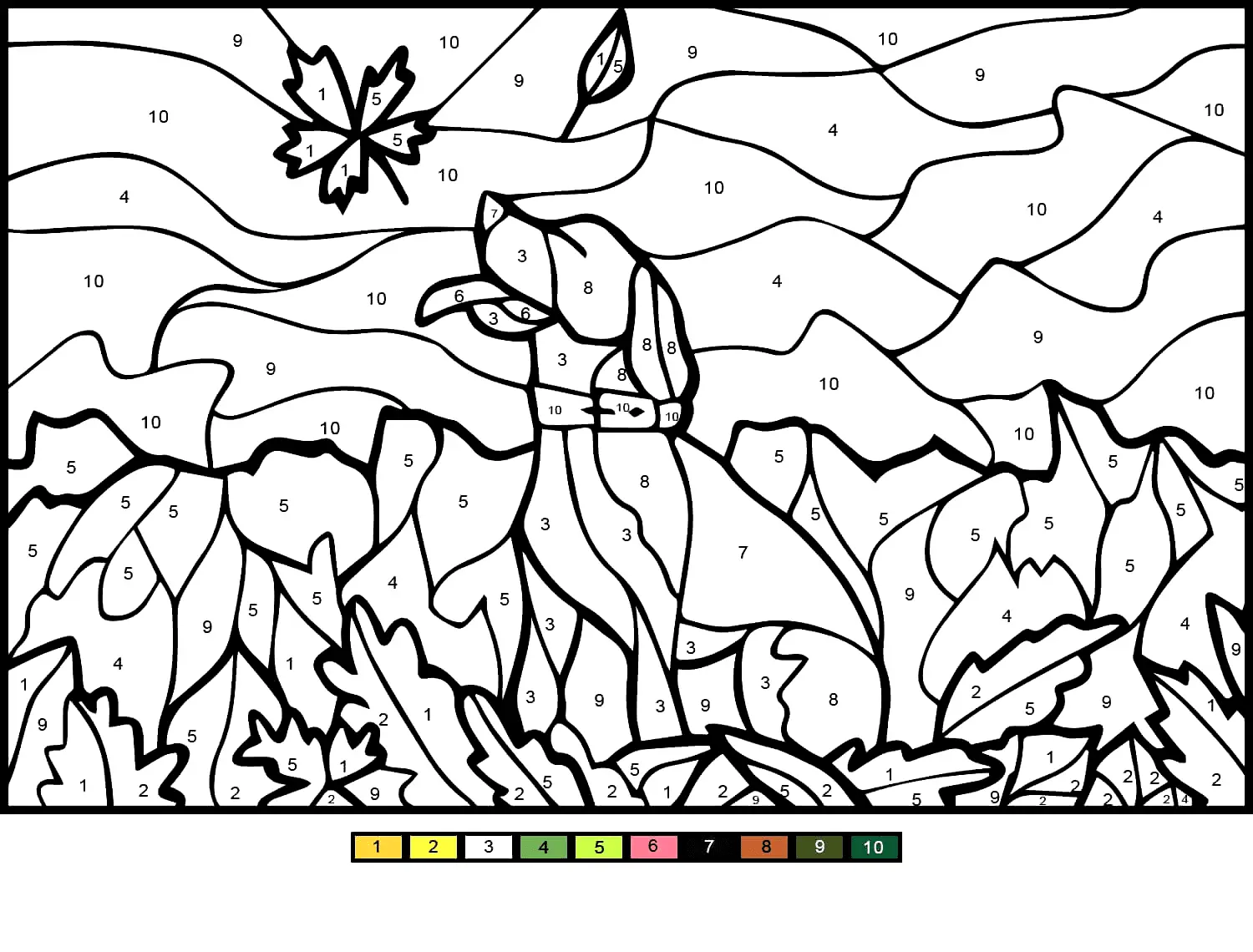 Colorear Por Numero Paginas Para Colorear 63
