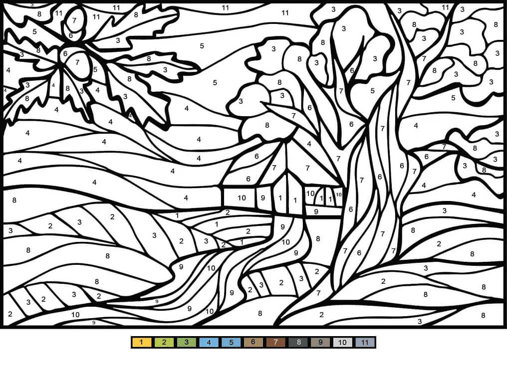 Colorear Por Numero Paginas Para Colorear 66