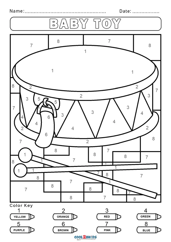 Colorear Por Numero Paginas Para Colorear 87