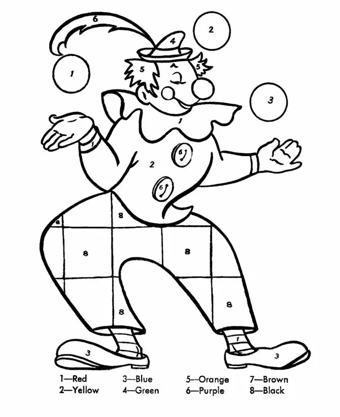 Color by Number Coloring Pages