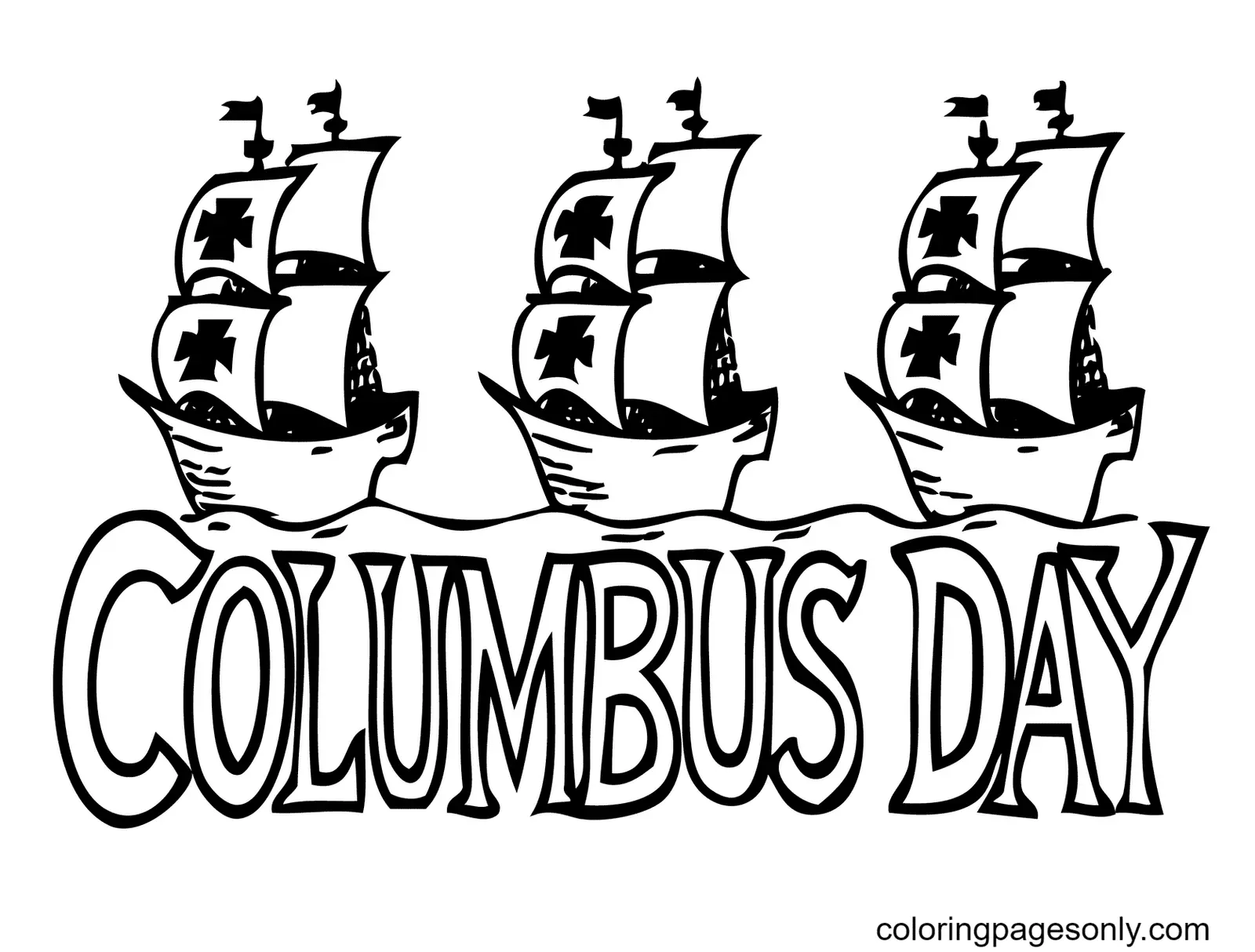 Columbus Day Ausmalbilder 1