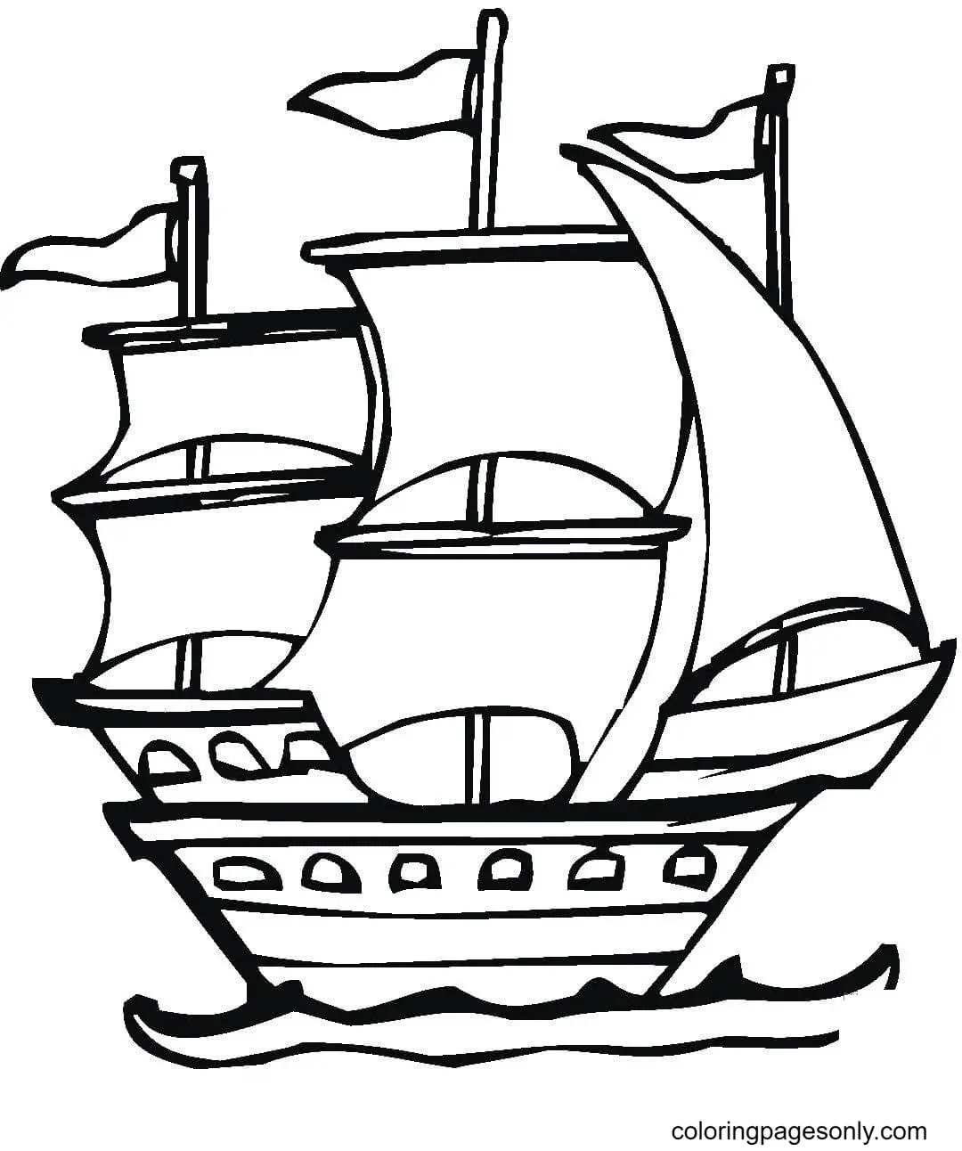 Columbus Day Ausmalbilder 10