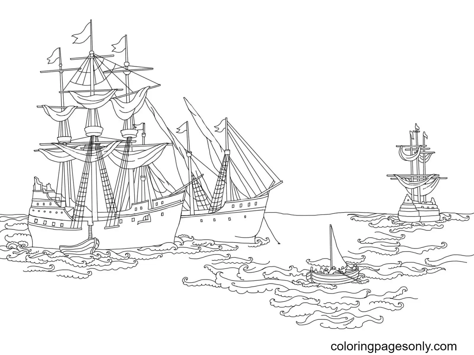 Columbus Day Ausmalbilder 15