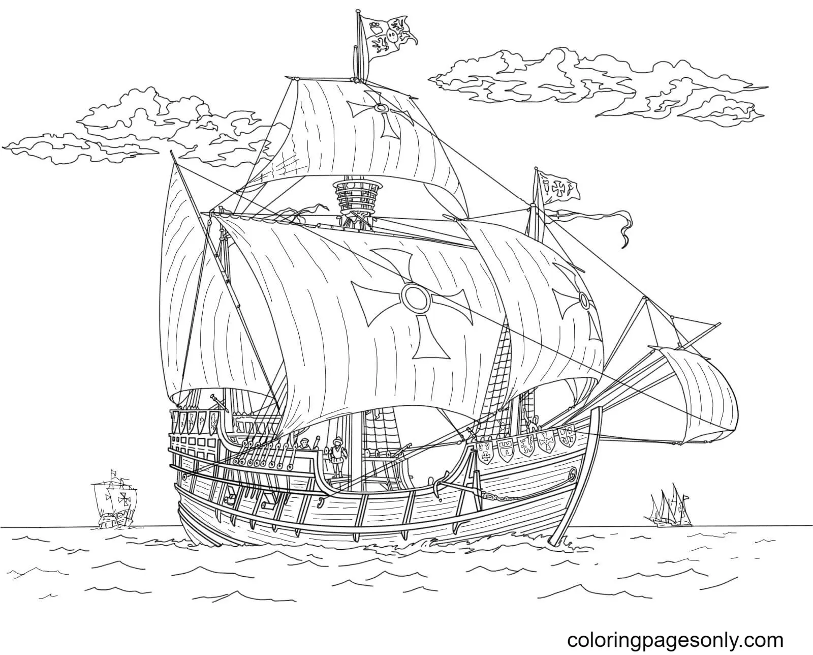 Columbus Day Ausmalbilder 20