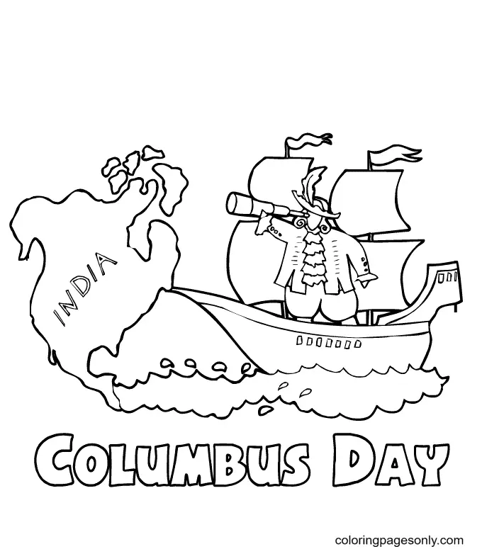 Columbus Day Ausmalbilder 22