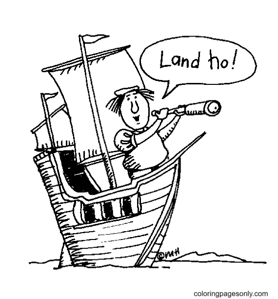 Columbus Day Ausmalbilder 25