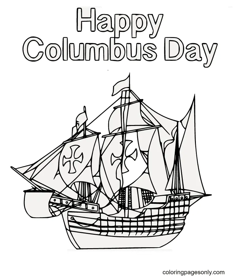 Columbus Day Ausmalbilder 27
