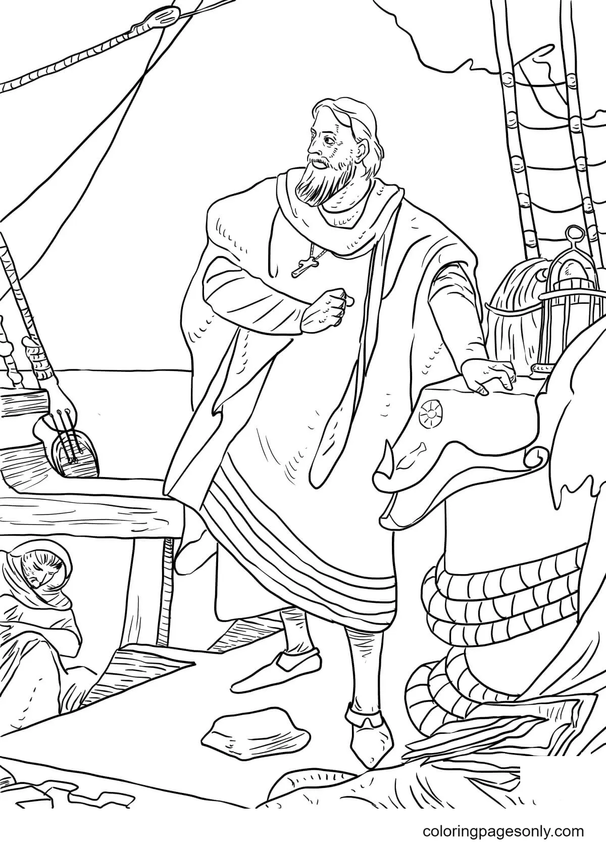 Columbus Day Ausmalbilder 29