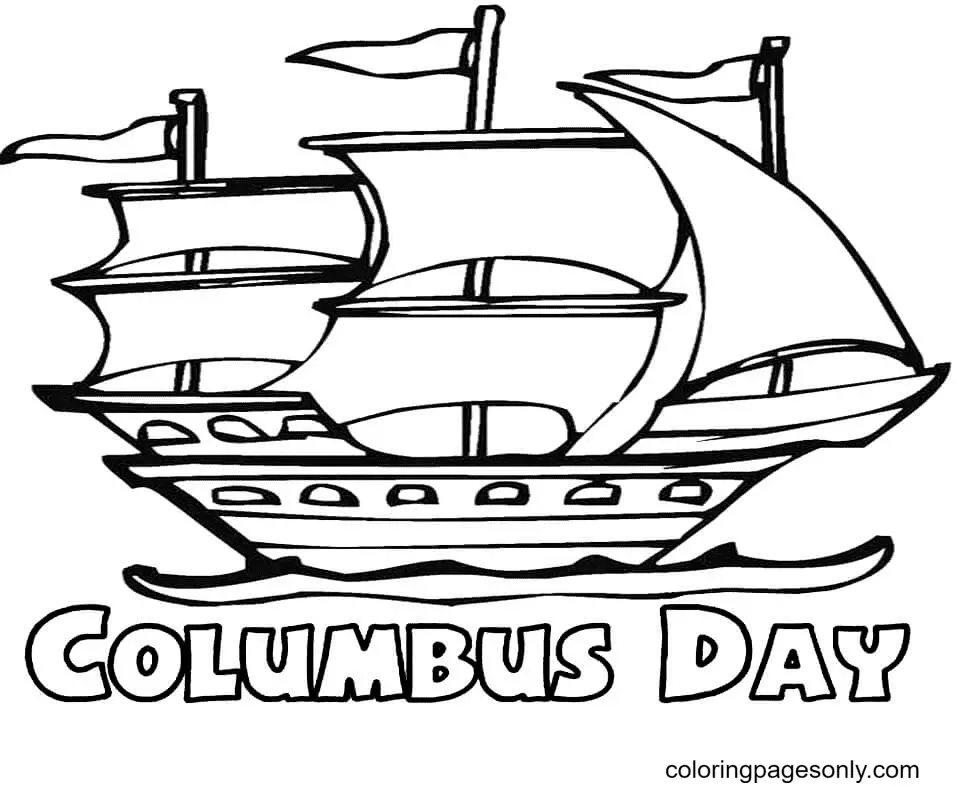 Columbus Day Ausmalbilder 30