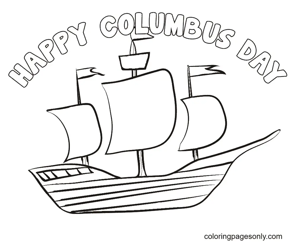 Columbus Day Ausmalbilder 34