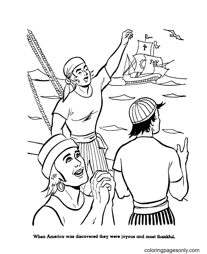 Columbus Day Ausmalbilder 39