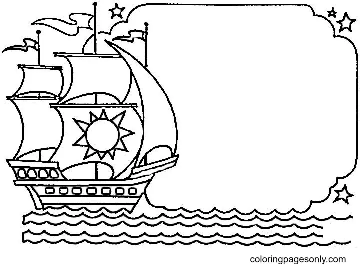 Columbus Day Ausmalbilder 41