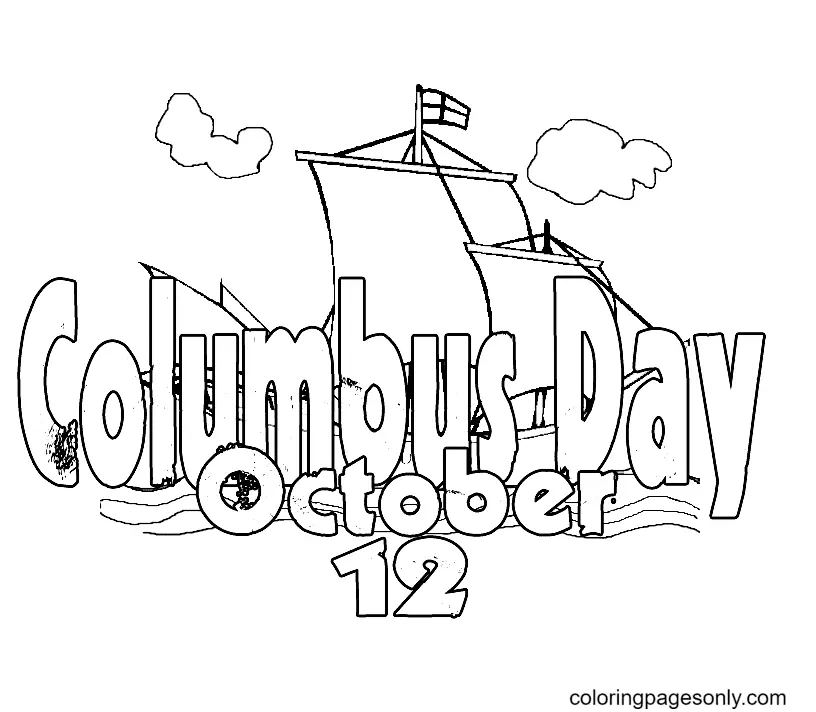 Columbus Day Ausmalbilder 42