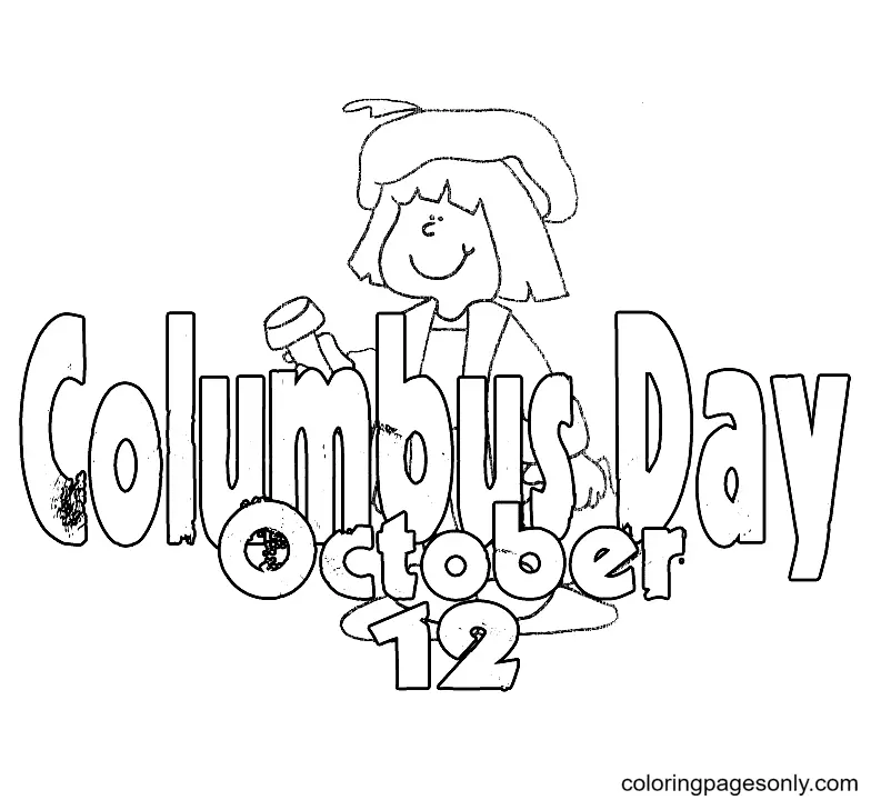 Columbus Day Ausmalbilder 43
