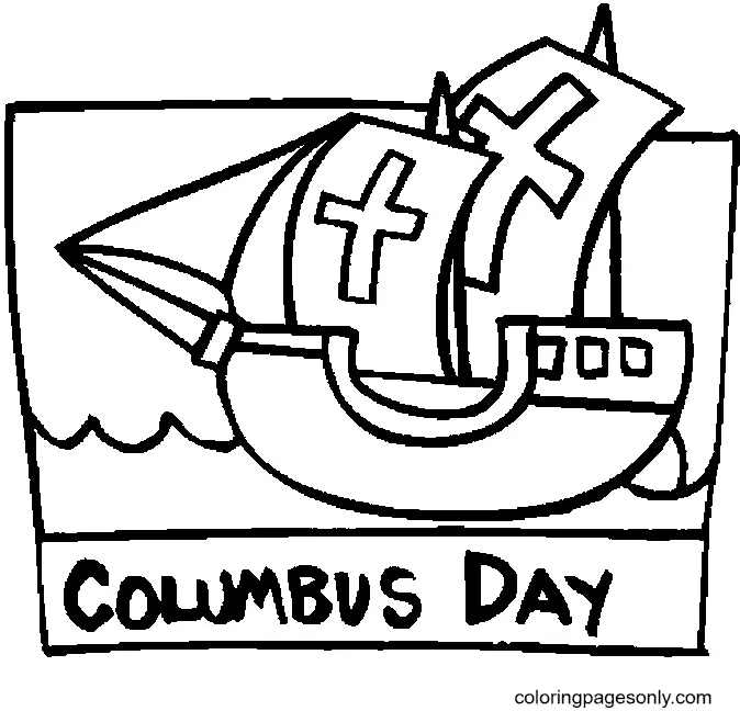 Columbus Day Ausmalbilder 45