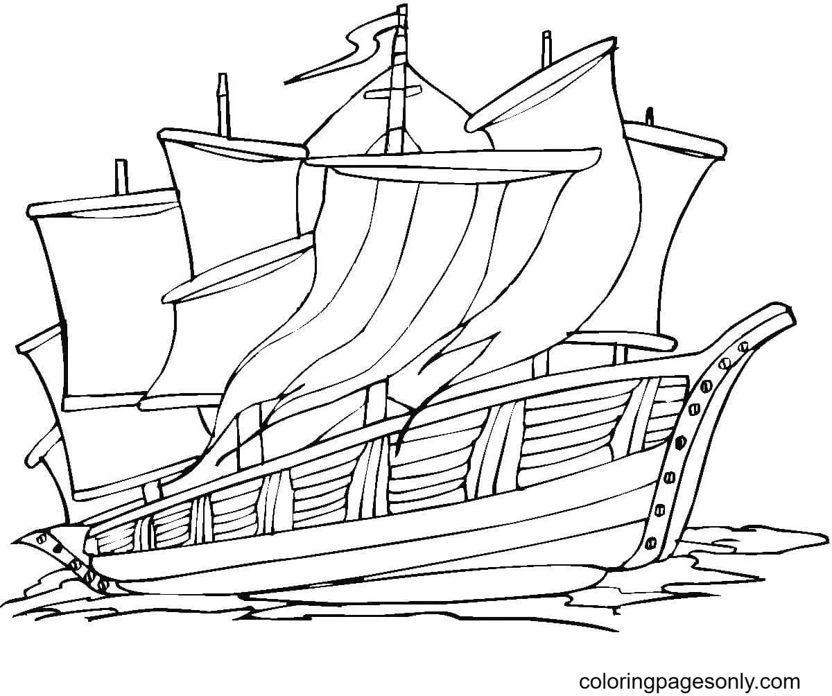 Columbus Day Ausmalbilder 48