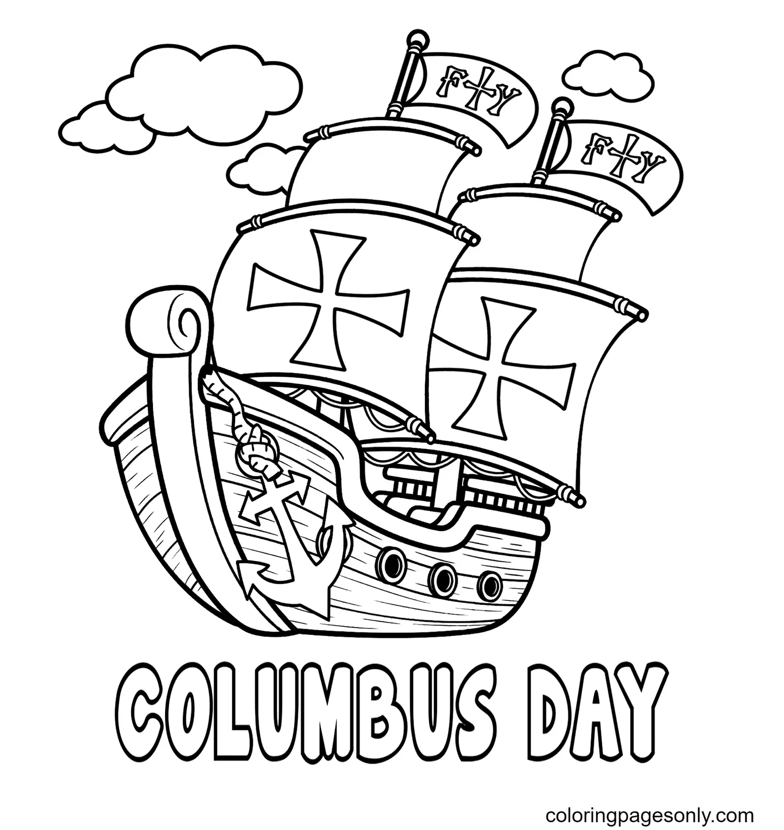 Columbus Day Ausmalbilder 5