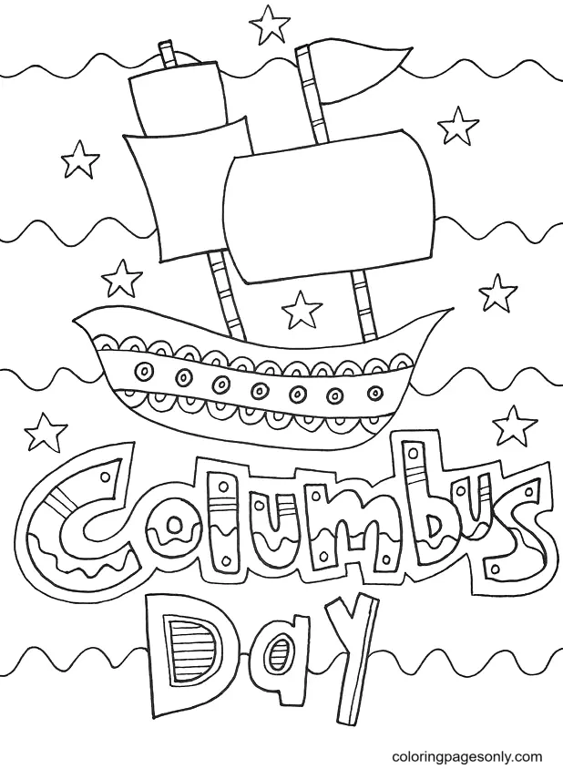 Columbus Day Ausmalbilder 52