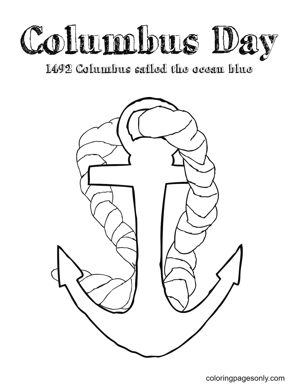 Columbus Day Ausmalbilder 54