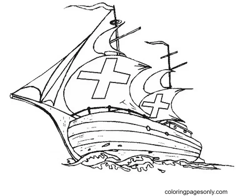 Columbus Day Ausmalbilder 6