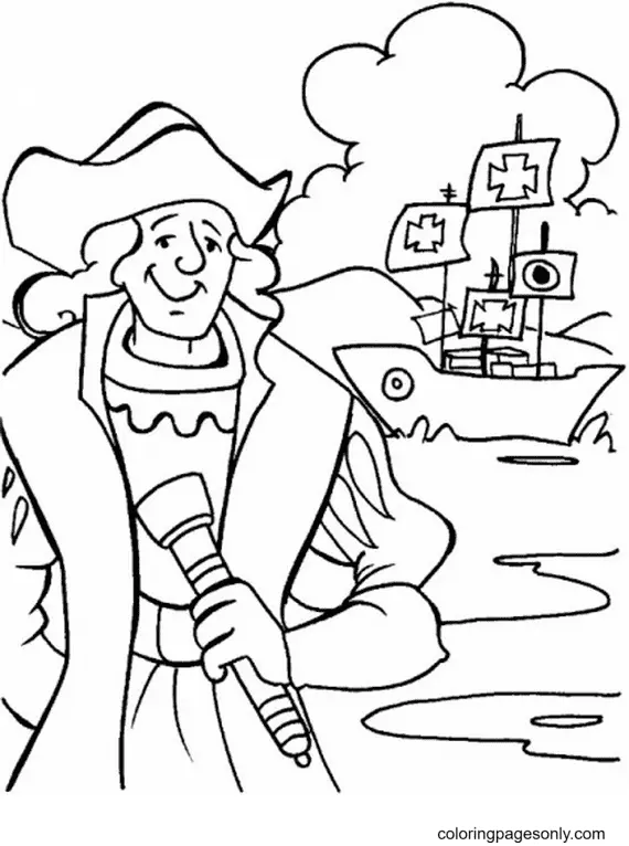 Columbus Day Ausmalbilder 7