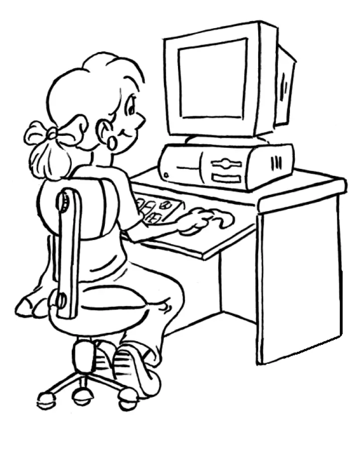Computadora Para Colorear 13