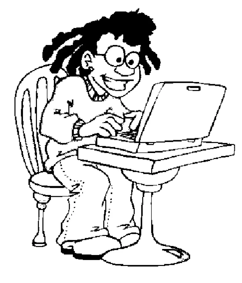 Computadora Para Colorear 5