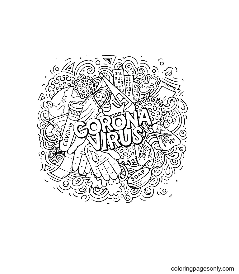 Corona Virus Covid 19 Ausmalbilder 18