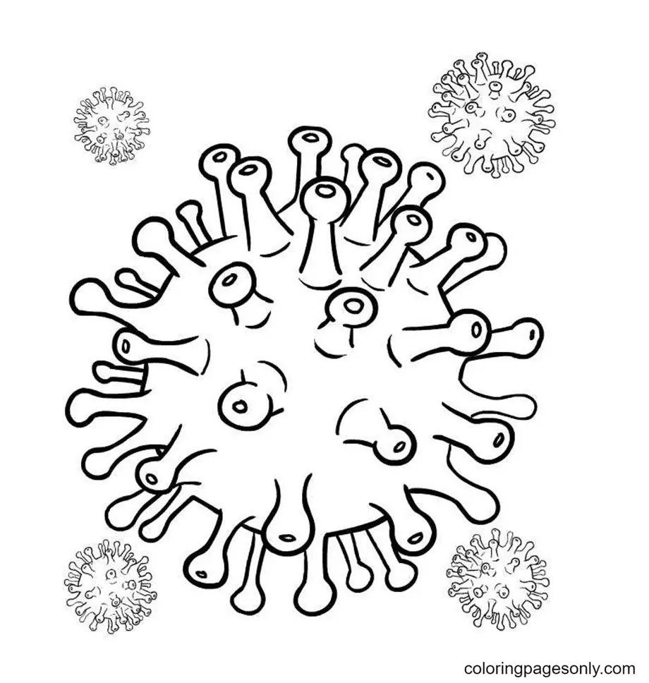 Corona Virus Covid 19 Coloring Pages 2