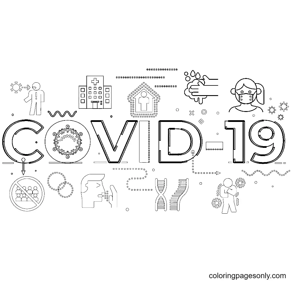 Corona Virus Covid 19 Coloring Pages 24