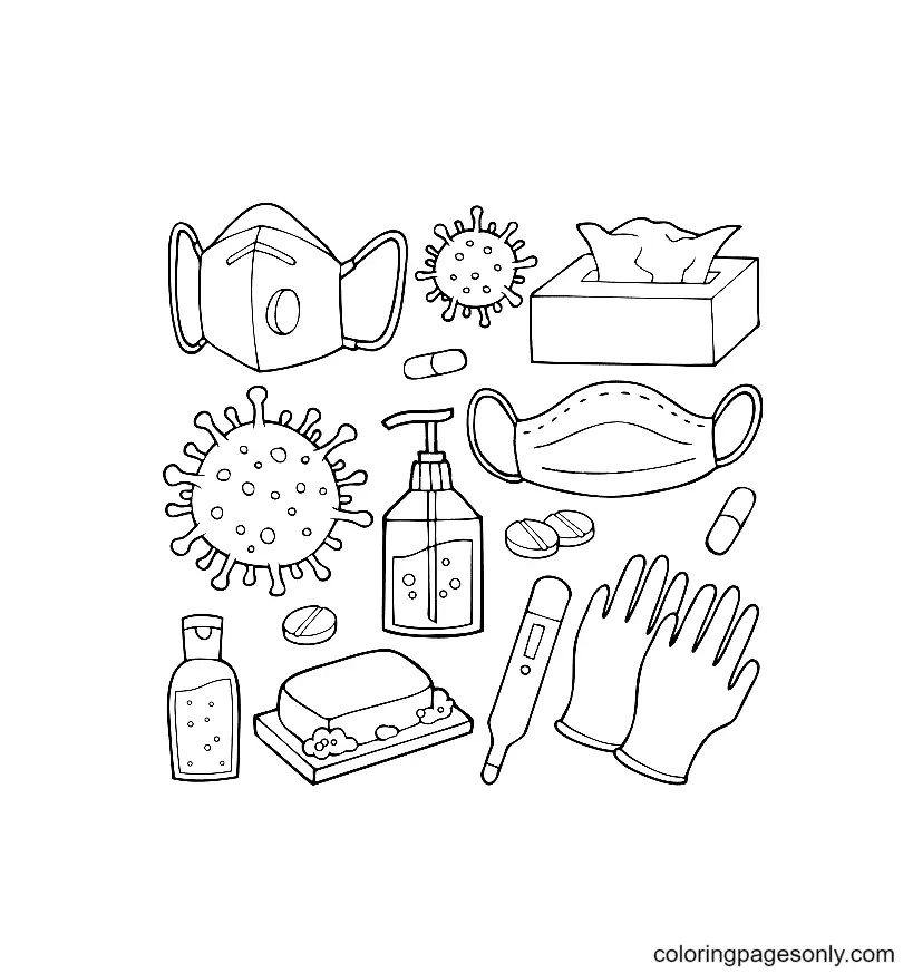 Corona Virus Covid 19 Coloring Pages 26