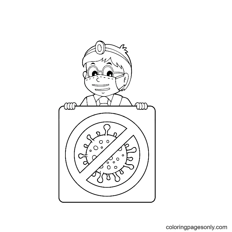 Corona Virus Covid 19 Coloring Pages 38