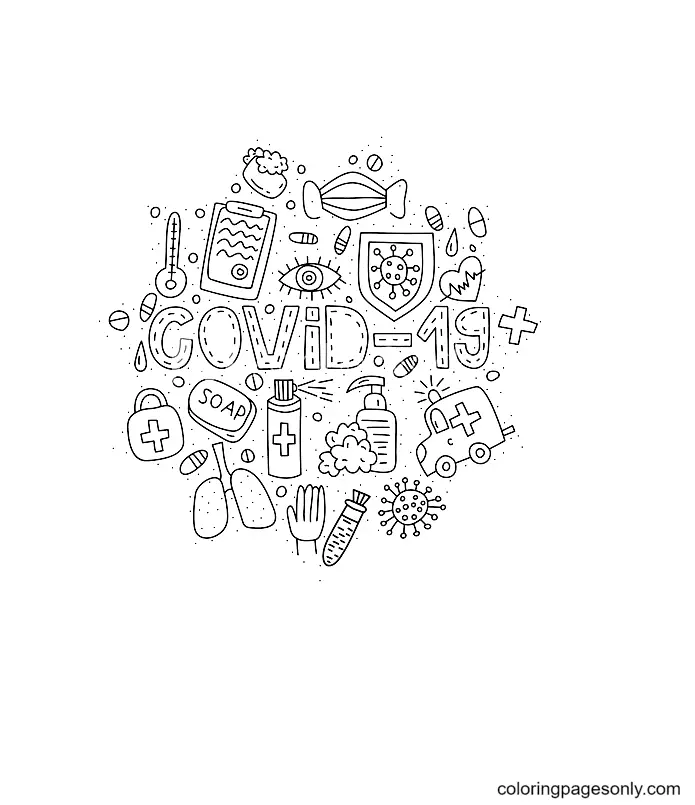 Corona Virus Covid 19 Coloring Pages 39
