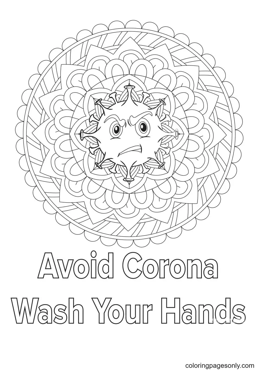 Corona Virus Covid 19 Coloring Pages 42