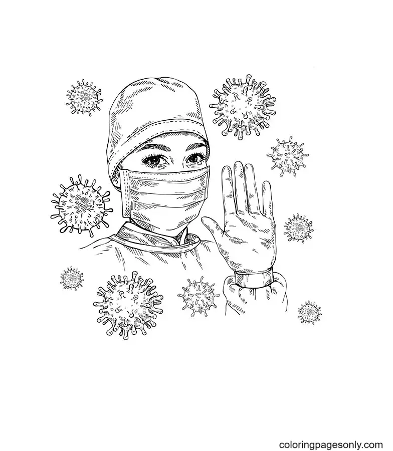 Corona Virus Covid 19 Coloring Pages 5