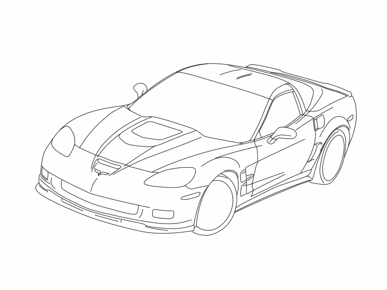Corvette Para Colorear 5