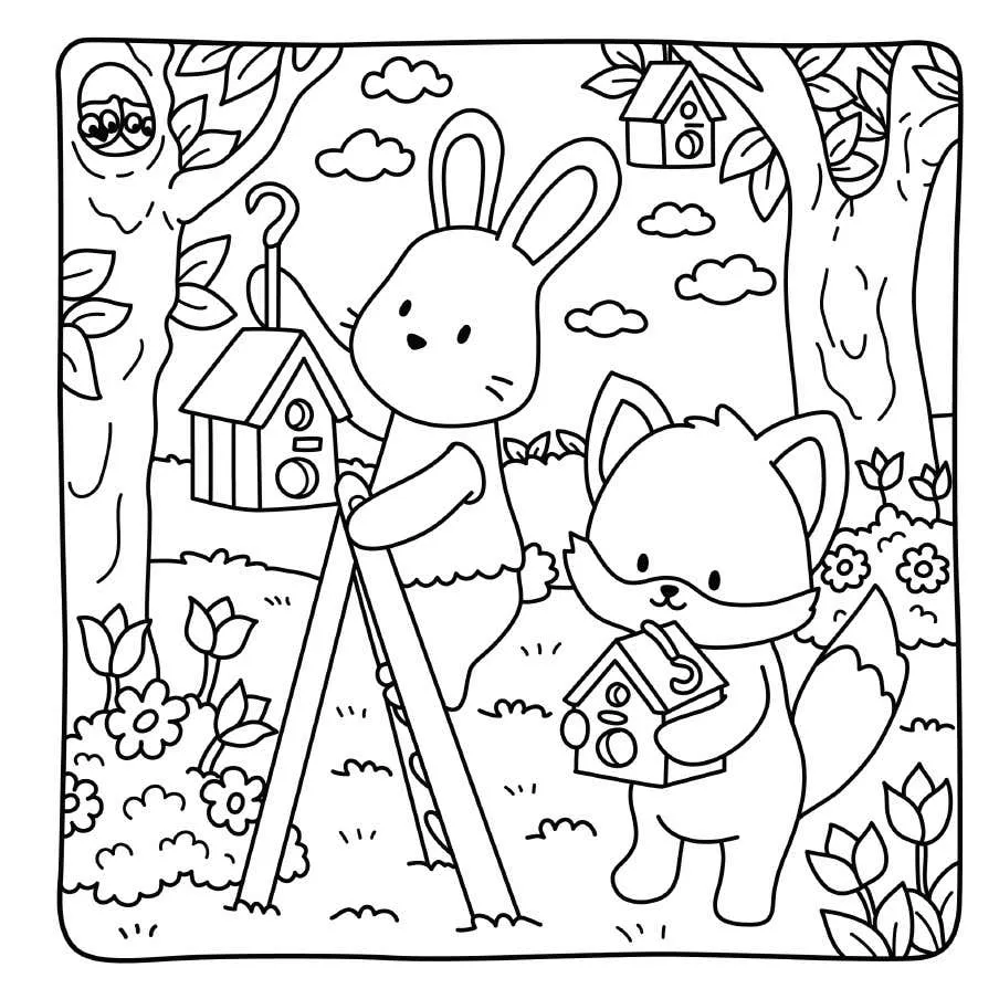 Cottage Friends Coloring Pages - Cottage Friends Coloring Pages 2 1.webp