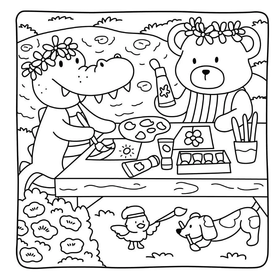 Cottage Friends Coloring Pages 30 Printable for Free Download