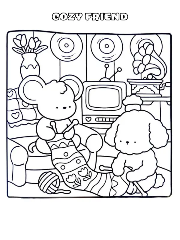 Cozy Friend Coloring Pages 16 Printable - Cozy Friend Coloring Pages 34 1.webp