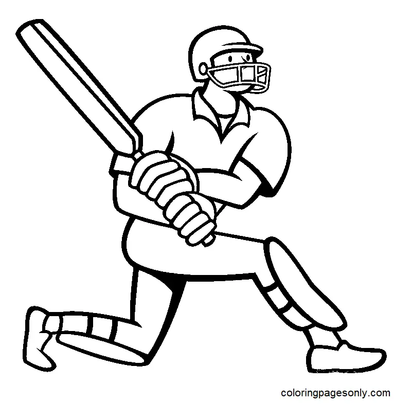 Kricketspiel Ausmalbilder 14