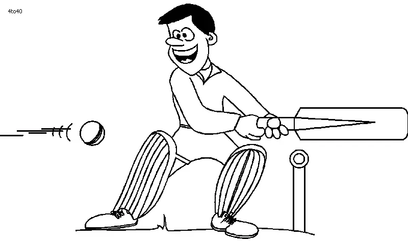 Kricketspiel Ausmalbilder 22