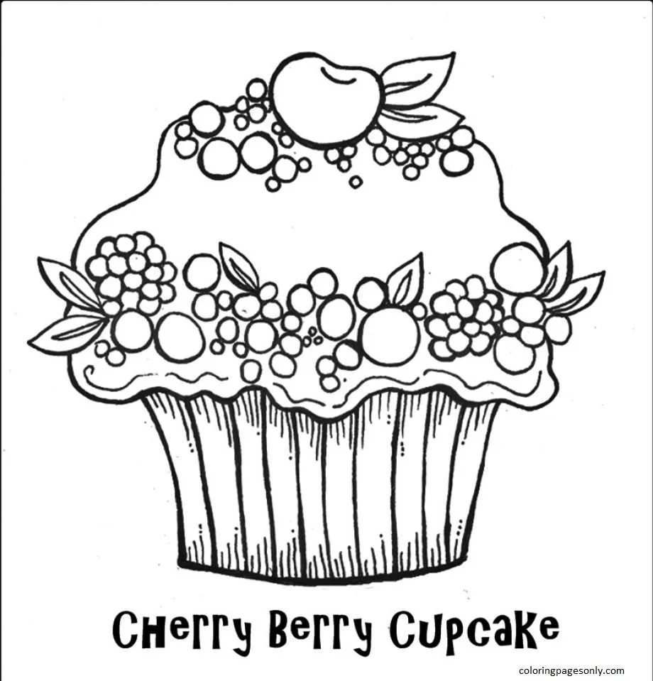 Cupcake Coloring Pages 14