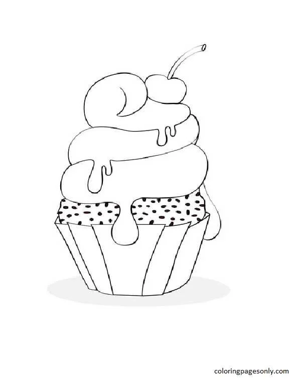 Cupcake Coloring Pages 19
